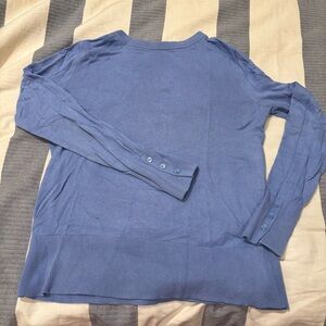 Halogen Button Cuff Crewneck Sweater